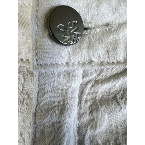 SIMPLY VERA WOMENS DENIM PANTS WHITE SIZE 8 VERA WANG - Picture 4 of 9